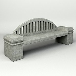 3d model concrete bench