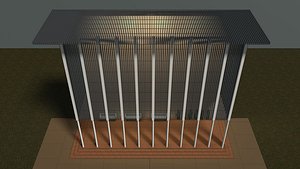 3D Hall pavilion 2347 model