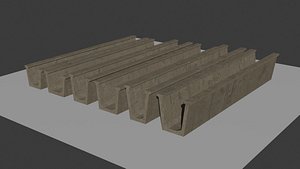 3D Concrete Tub Girder 3D Model model