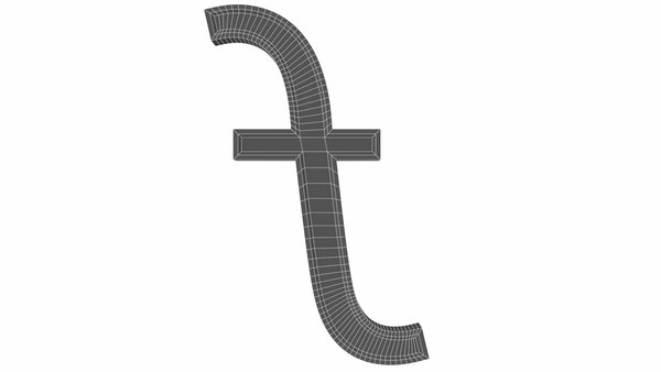 3D Guilder currency sign model - TurboSquid 1717731