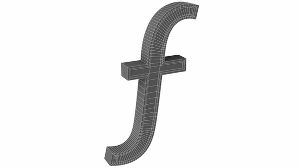 3D Guilder currency sign model - TurboSquid 1717731