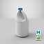 Bleach Bottle Blank and Generic Label 3D model