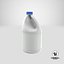 Bleach Bottle Blank and Generic Label 3D model