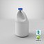 Bleach Bottle Blank and Generic Label 3D model
