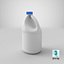 Bleach Bottle Blank and Generic Label 3D model