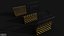 metal concrete barrier 3D model