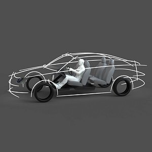 CAD ergonomic car template model MCAR1P1D0V2