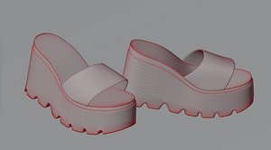 Women sandals 3D
