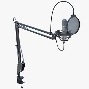 3D Condenser Microphone With Stand model