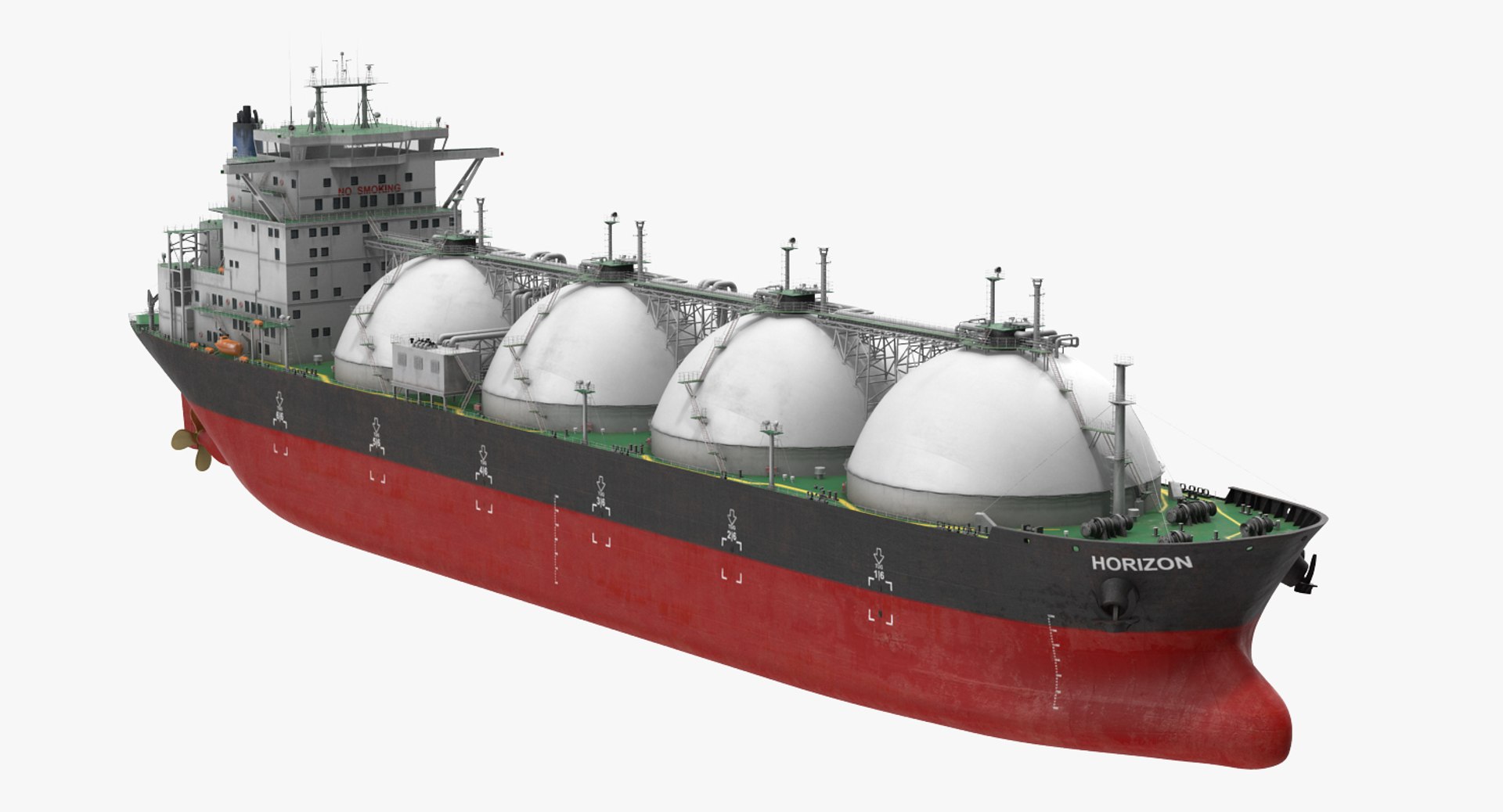 Gas Carrier Ship 3D model preview