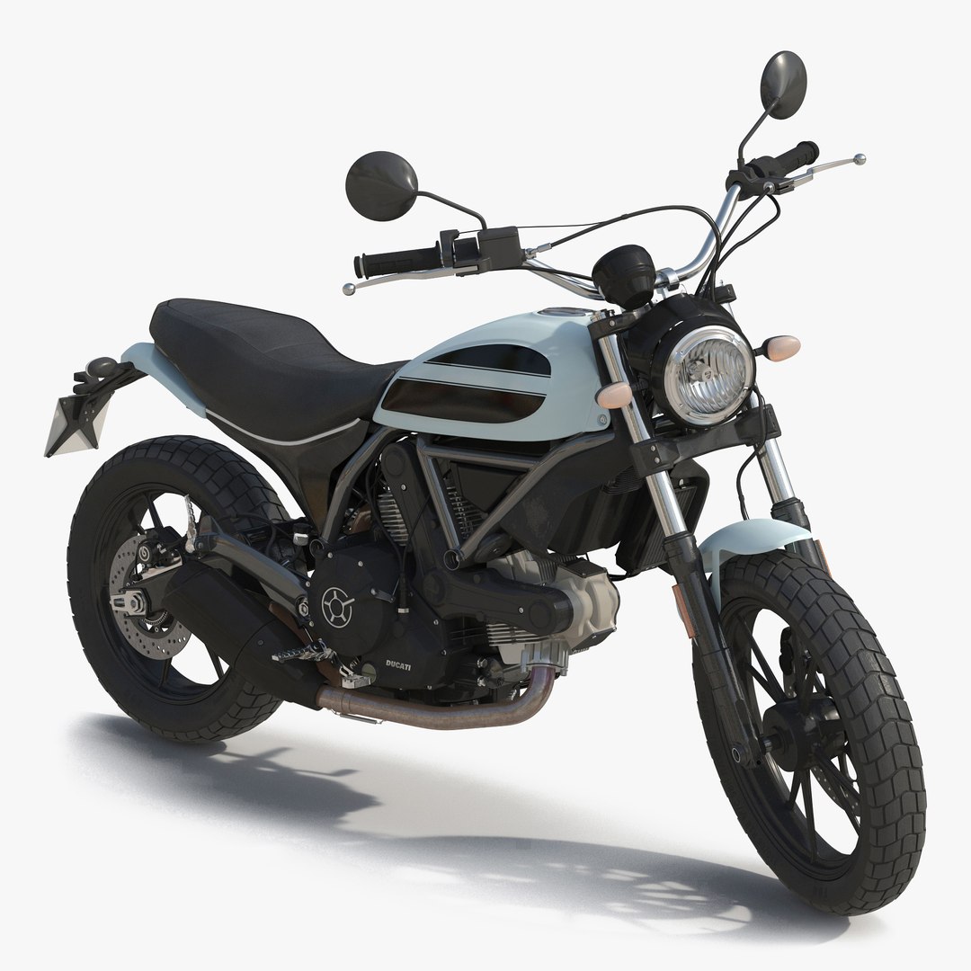 Generic Motorcycle Rigged 3D Model 3D model preview
