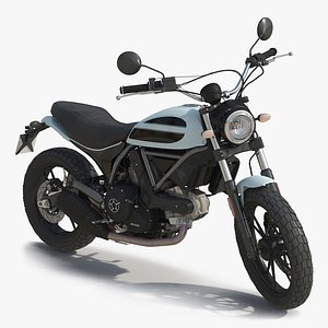 generic motorcycle rigged 3d model