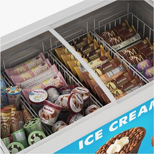 Ice Creeam Cooler Cabinet 3D model