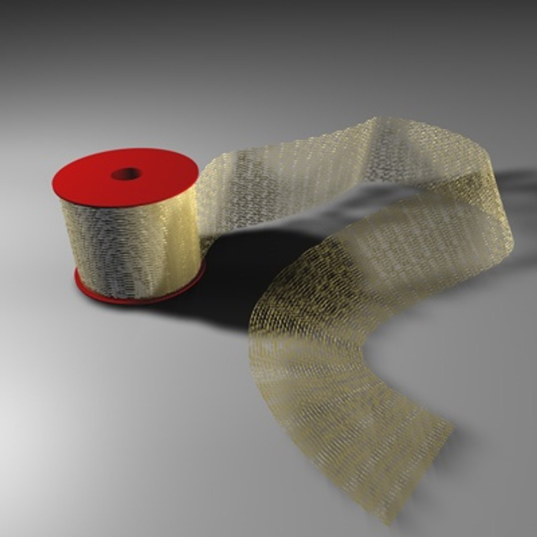 3d model roll ribbon presents