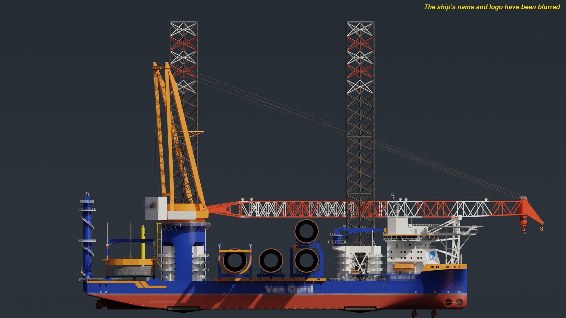 3D Offshore Installation Vessel - TurboSquid 2320697