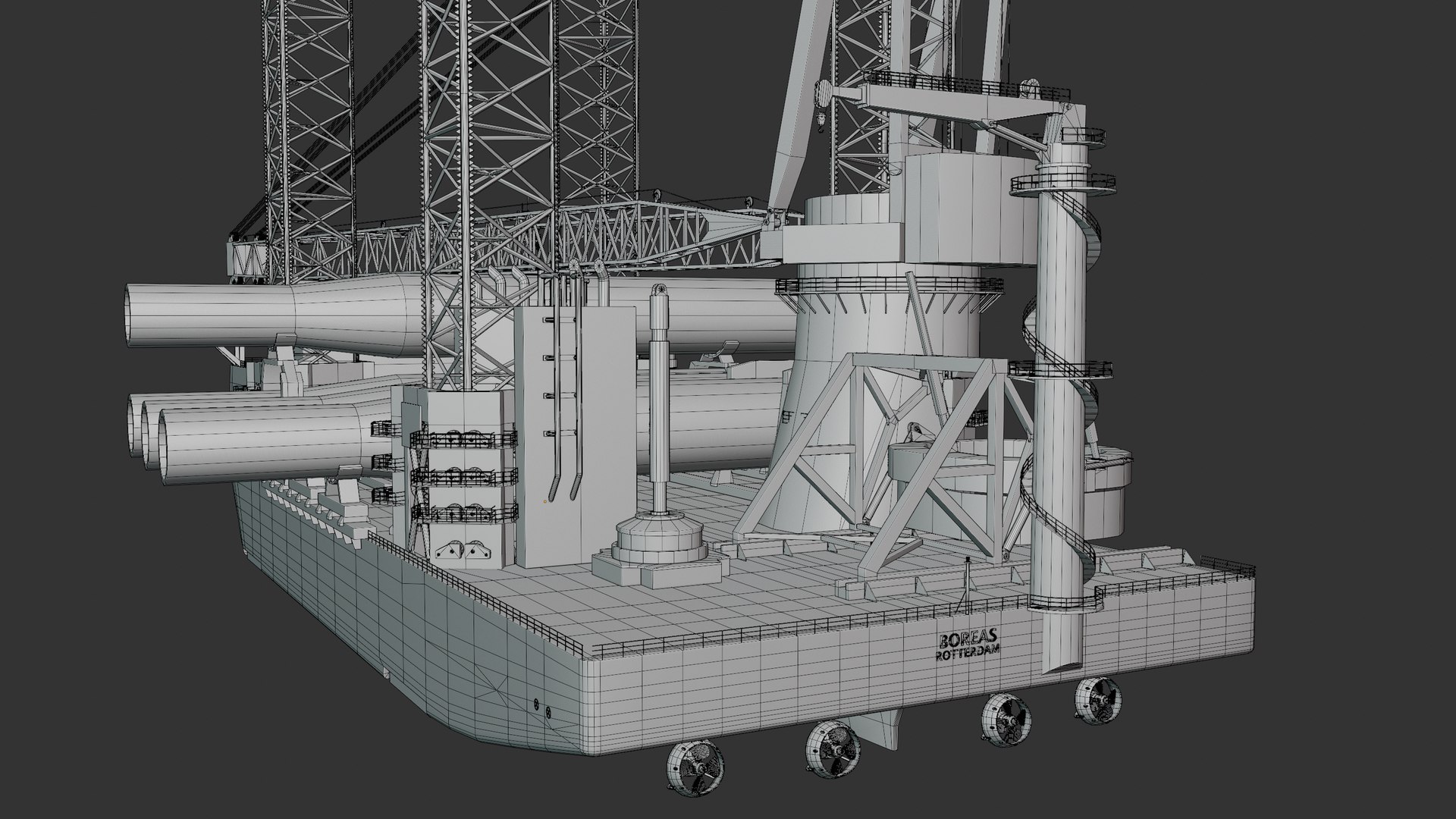 3D Offshore Installation Vessel - TurboSquid 2320697