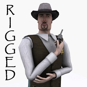 rigged sheriff 3d max