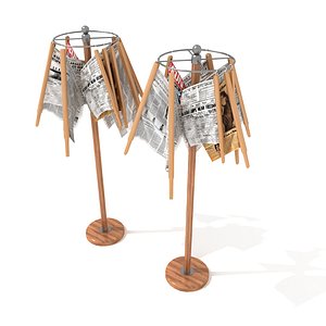 3d model newspaper stand