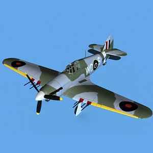 Hawker Hurricane MKII V13 3D model