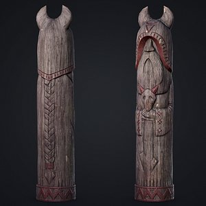 Wooden Totem 8 3D model