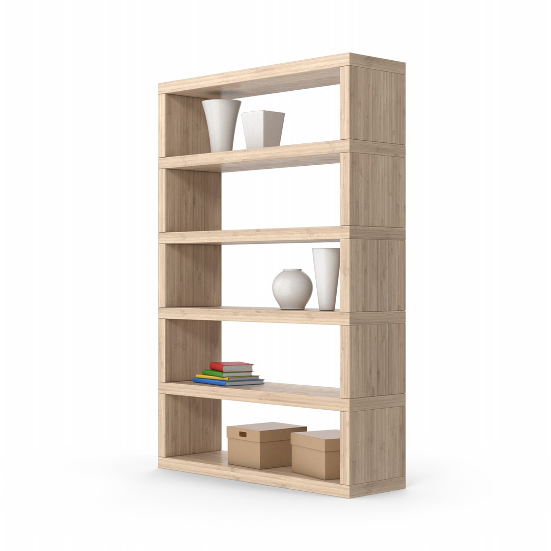 Wooden Shelf Set 3D Model - TurboSquid 1849939