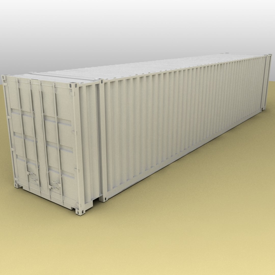 3ds Max 45 Feet Highcube Container Cargo