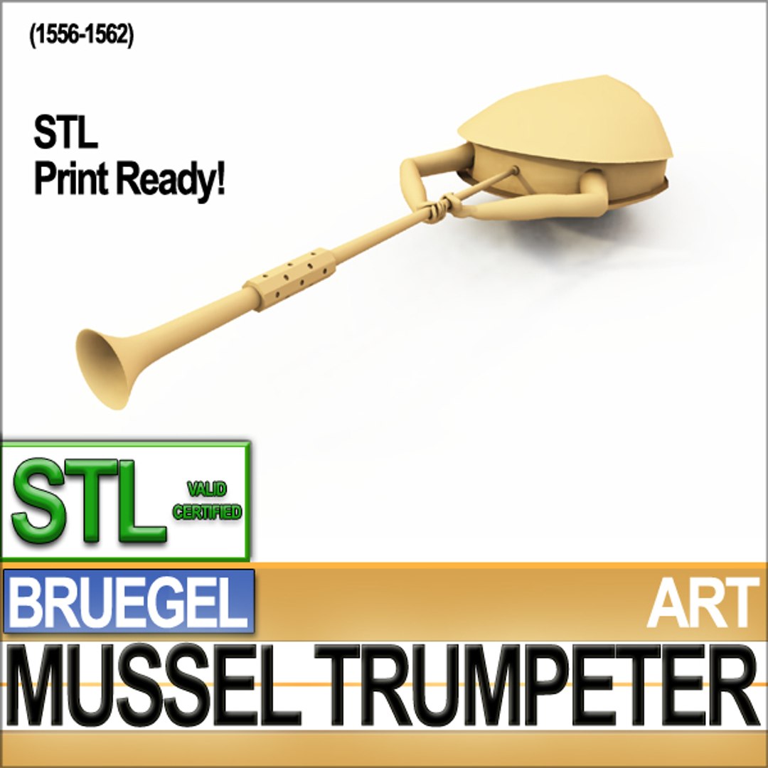 3d mussel trumpeter bruegel stl model https://p.turbosquid.com/ts-thumb/zK/syrYJG/Kj9mh64R/artbruegelmusselb2/jpg/1326478335/1920x1080/fit_q87/82a4340934597894ea7fe3ec03b1d6709b75ae15/artbruegelmusselb2.jpg