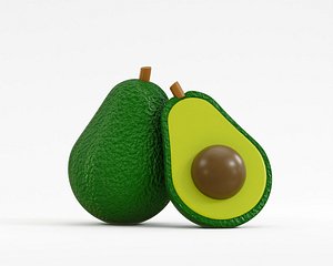 3D model Cartoon Avocado