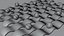 looping animation of metal balls rolling on a wavy surface
