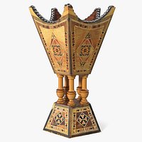 Traditional Mabkhara Incense Burner with Wood Inlay