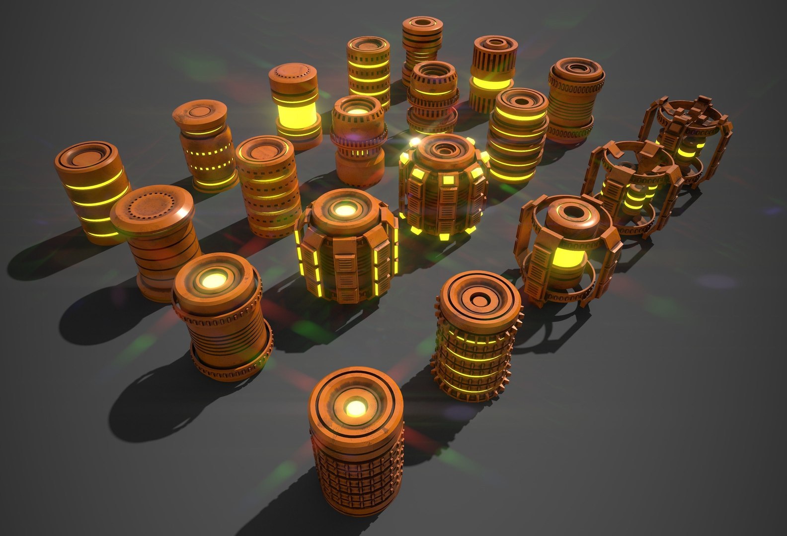 3D Model Sci-Fi Cylinder Version Two - TurboSquid 2427038