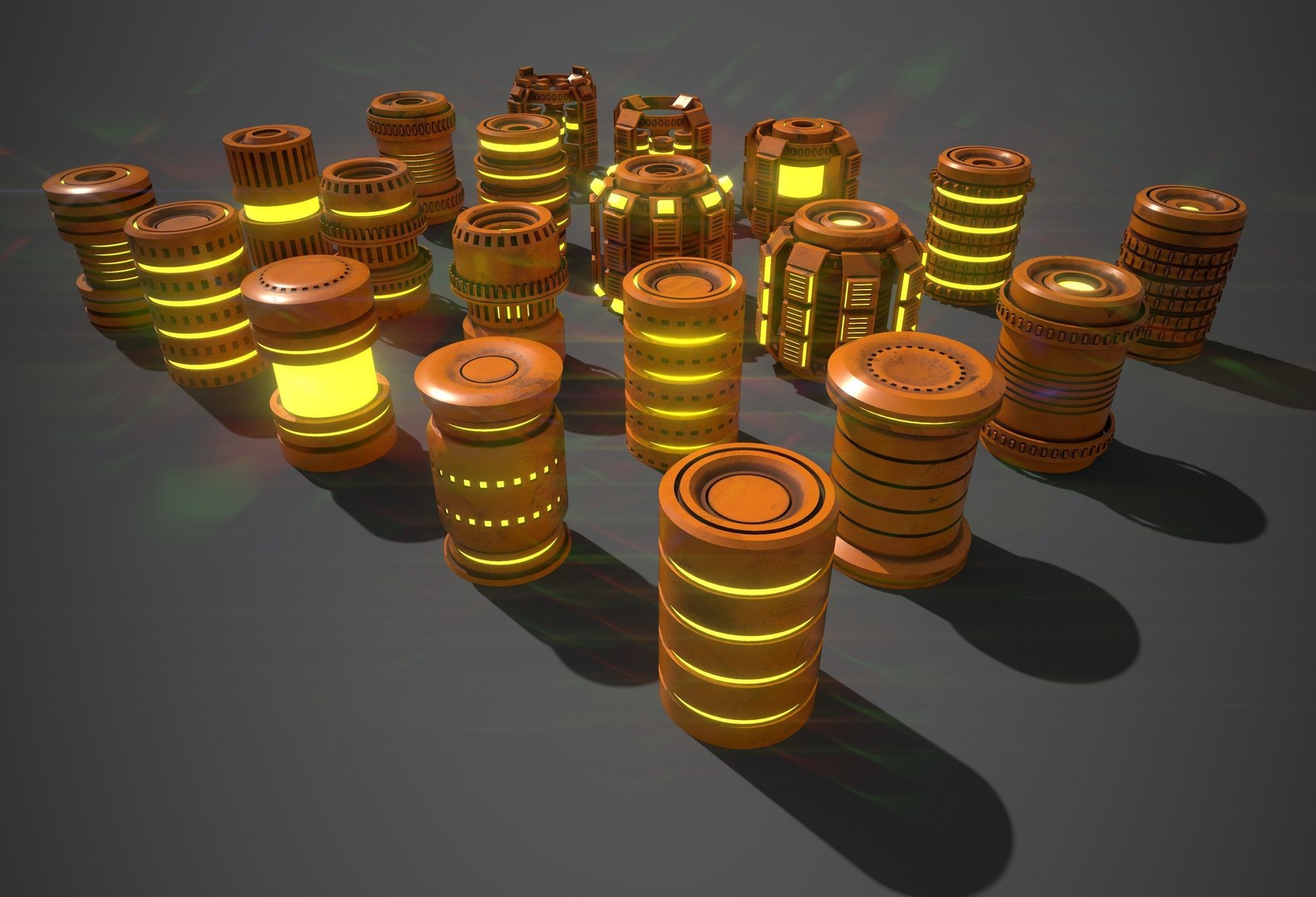 3D Model Sci-Fi Cylinder Version Two - TurboSquid 2427038