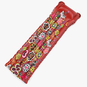 Inflatable Air Mattress 3 Red 3D Model