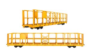 3D model Generic Auto Rack Train Car
