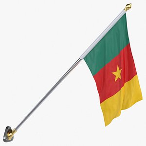 Cameroon Cloth Flag Wall Mount Animated Loop