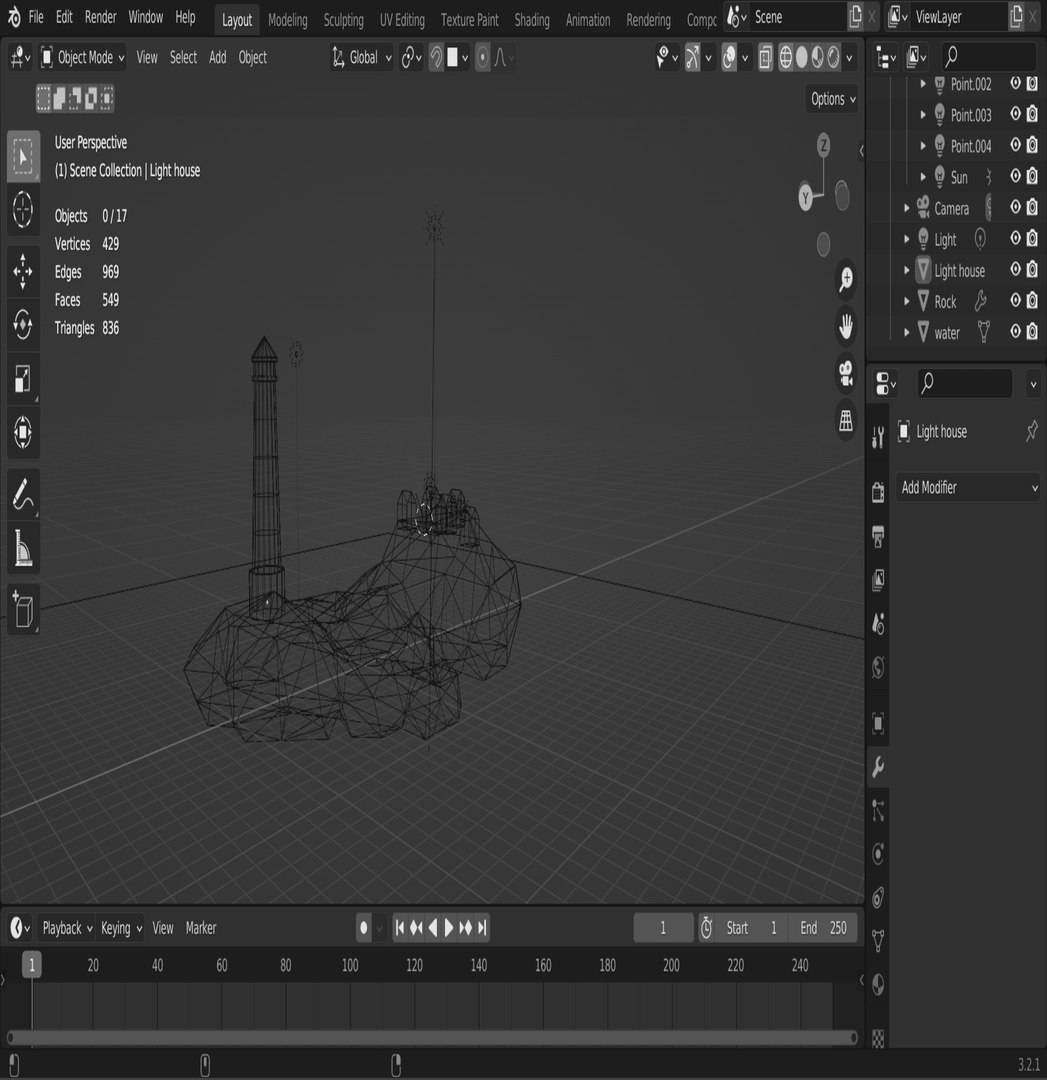 Low Poly LightHouse 3D - TurboSquid 2021159