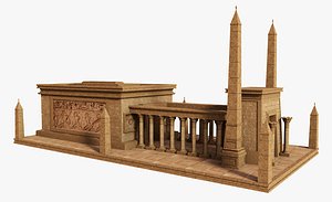 Ancient egyptian temple 3D model