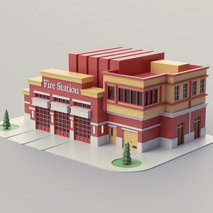 3D Fire Station 04