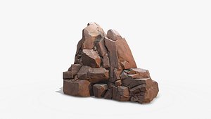 rock mossy stone model