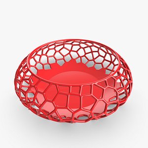 Organic Voronoi Bowl 3D model
