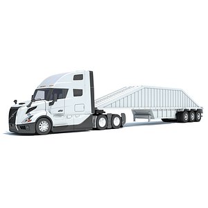 2024 Semi Truck with Bottom Dump Trailer model