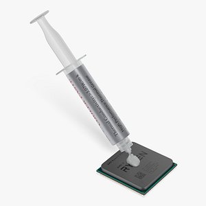 Thermal Paste Syringe on CPU