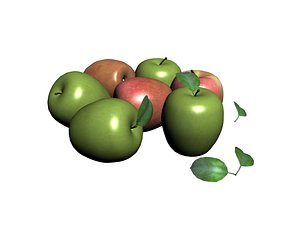 3D green apple