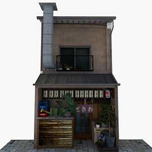3D old restaurant bar model