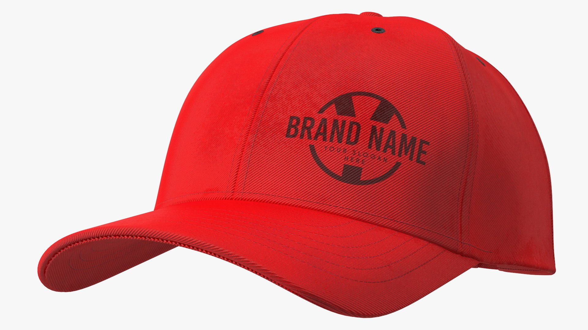 Cap Cotton Red Your Brand 3D model preview