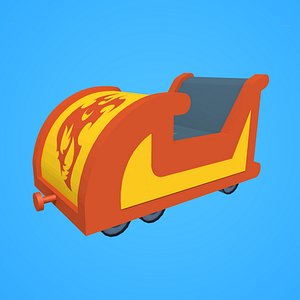 Low Poly - Roller Coaster Cart