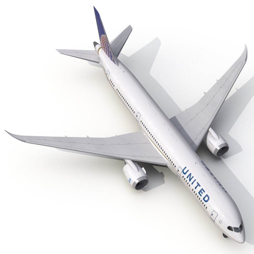 Boeing 787-9 Dreamliner United 3D model preview