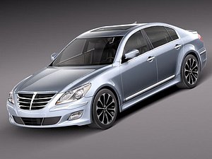 hyundai genesis sedan 2012 3d 3ds