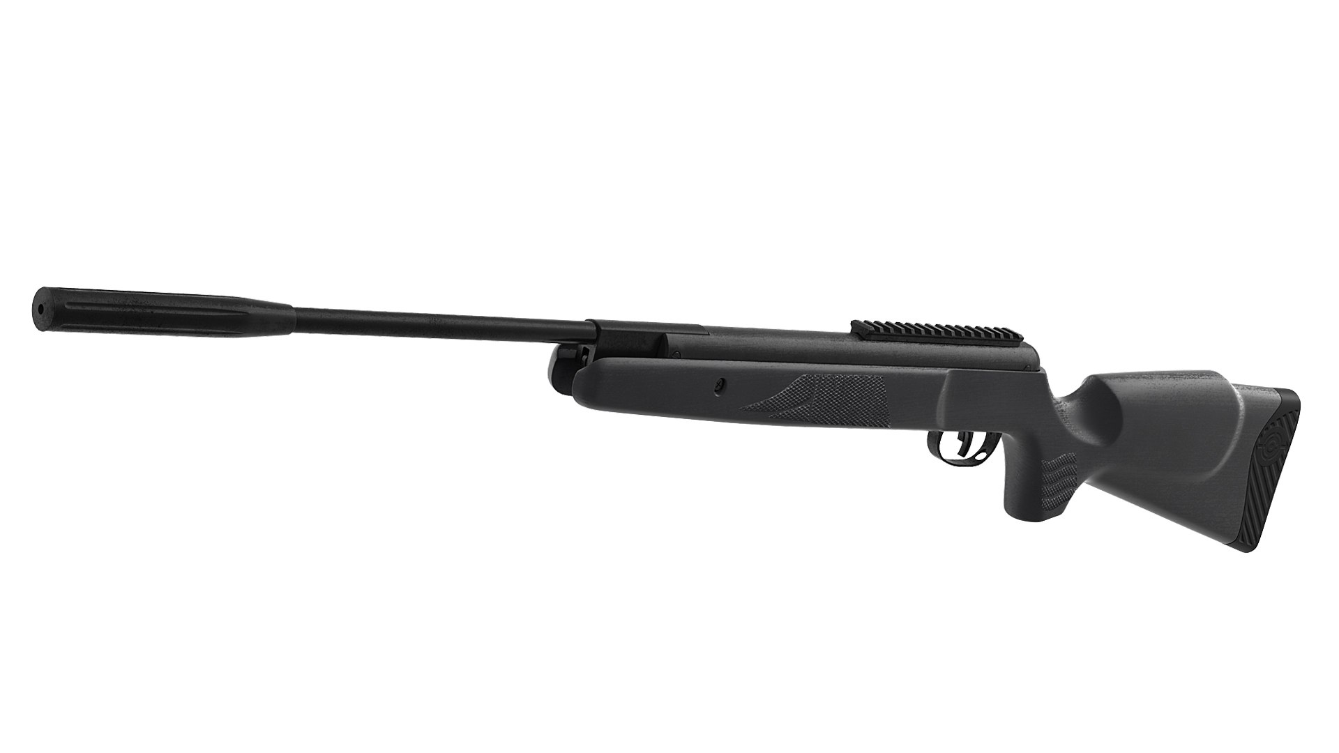 Break Barrel Air Rifle Rigged 3D model preview