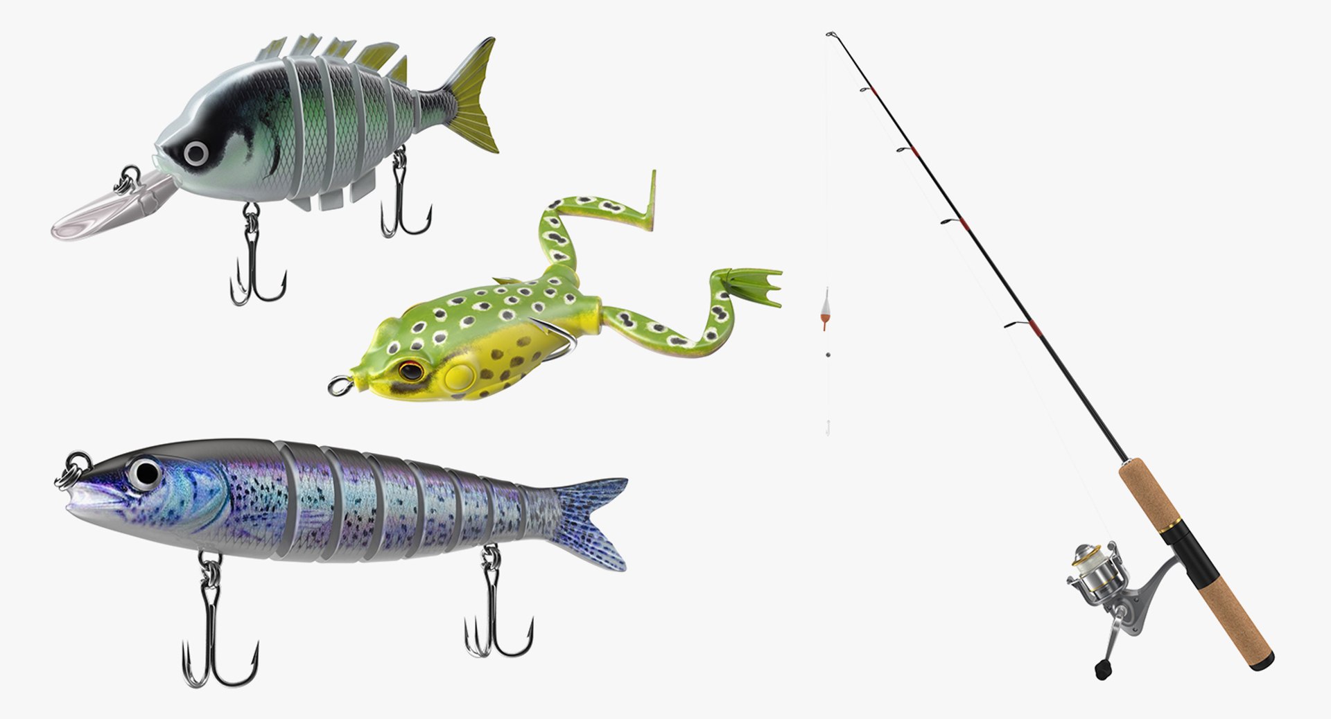 Fishing Lure Collection 3D model https://p.turbosquid.com/ts-thumb/zL/gd8XOr/ST/fishinglurecollectionvray3dmodel001/jpg/1627539315/1920x1080/fit_q87/06c911c4c3bccb8e1297701a21a8ac8fabbf207e/fishinglurecollectionvray3dmodel001.jpg